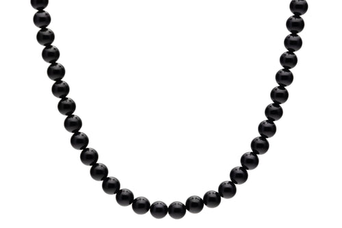 6mm Black Seashell Pearl Necklace