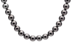 10mm Dark Grey Seashell Pearl Necklace