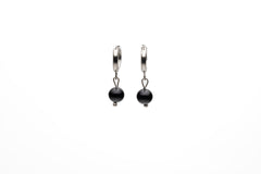 6mm Black Seashell Pearl Earring