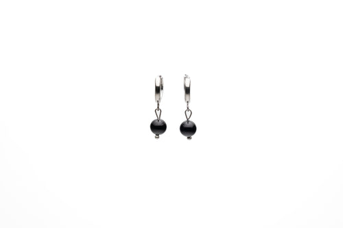 6mm Black Seashell Pearl Earring