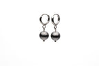 10mm Dark Grey Seashell Pearl Earring