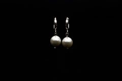 10mm Light Grey Seashell Pearl Earring