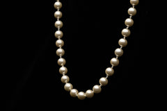 8mm Knotted White Seashell Pearl Necklace