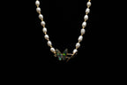 Farasha White Freshwater Pearl Necklace (Abalone Butterfly)