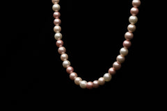 8mm Gradient Pink Seashell Pearl Necklace