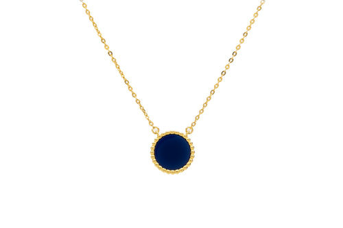 Round Lapis Lazuli Necklace