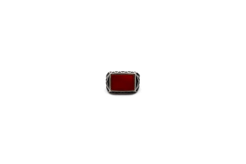 Rectangle Aqeeq Ring