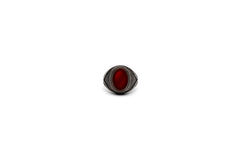 Oval Aqeeq Ring with Zircon
