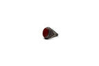 Oval Aqeeq Ring with Zircon