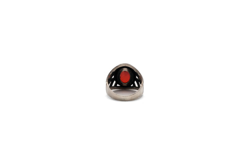 Multi-Faceted Red Stone Ring