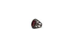 Multi-Faceted Red Stone Ring