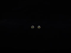 Round Moissanite Earring (Blueish-Green)