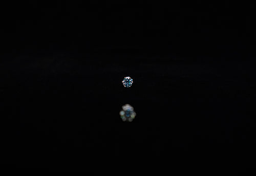 Round Moissanite Earring (Blue)