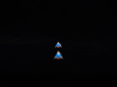 Triangle Blue Opal Earring with Zircon