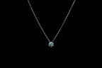 Round Moissanite Necklace (Blue)