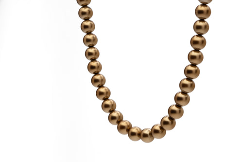 10mm Golden Seashell Pearl Necklace