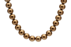 10mm Golden Seashell Pearl Necklace