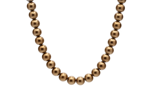 10mm Golden Seashell Pearl Necklace