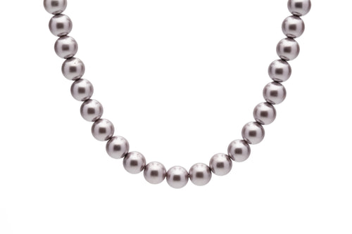 10mm Iradescent Grey Seashell Pearl Necklace