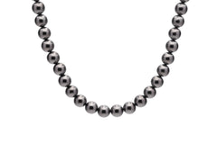 10mm Dark Grey Seashell Pearl Necklace