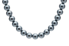 10mm Grey-Blue Seashell Pearl Necklace