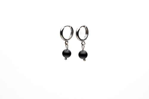 6mm Black Seashell Pearl Earring