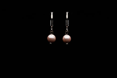 6mm Pink Seashell Pearl Earring