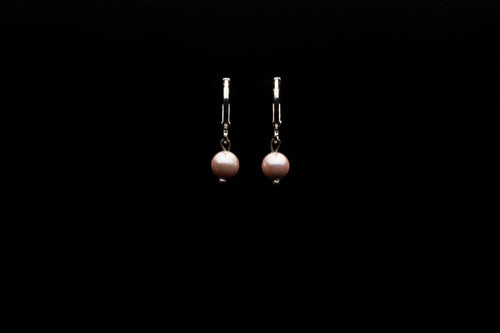 6mm Pink Seashell Pearl Earring