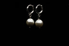 10mm Light Grey Seashell Pearl Earring