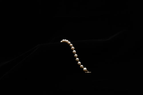 8mm White Freshwater Pearl Bracelet w/ Toggle Clasp