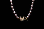 Farasha Pink Freshwater Pearl Necklace (Mother of Pearl Butterfly)