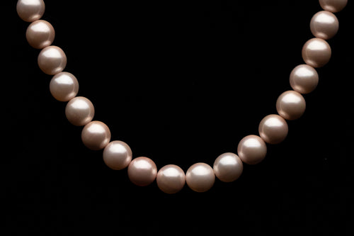 8mm Light Pink Seashell Pearl Necklace