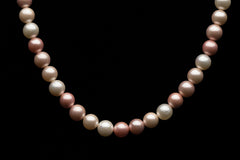 8mm Gradient Pink Seashell Pearl Necklace