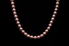 8mm Dark Pink Seashell Pearl Necklace