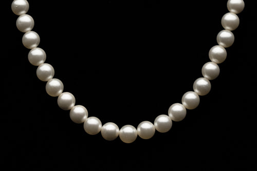 8mm White Seashell Pearl Necklace