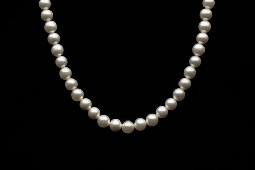 8mm White Seashell Pearl Necklace
