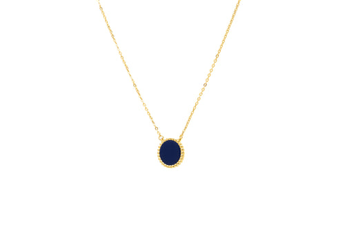 Round Lapis Lazuli Necklace