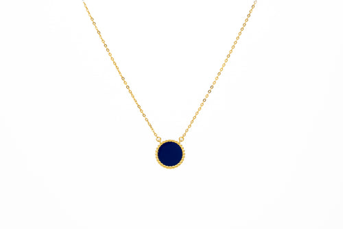 Round Lapis Lazuli Necklace