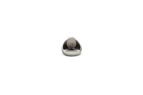Black Enamel Oval Ring