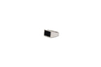 Large Black Enamel Rectangle Ring