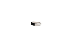 Small Black Enamel Rectangle Ring