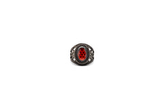 Multi-Faceted Red Stone Ring