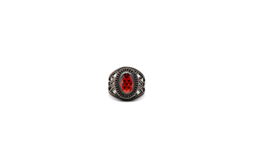 Multi-Faceted Red Stone Ring