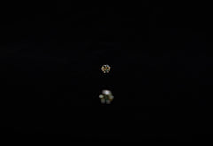 Round Moissanite Earring (Blueish-Green)