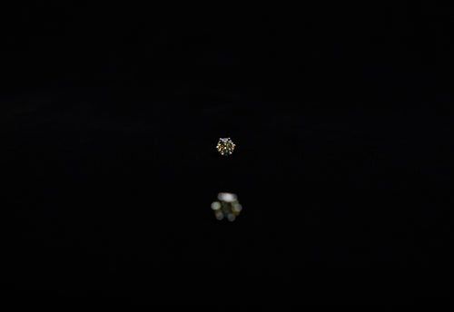 Round Moissanite Earring (Blueish-Green)