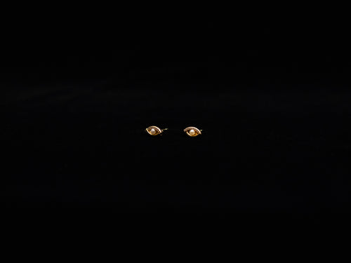 Pearl Evil Eye Earring