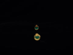 Round Malachite Earring