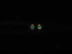 Round Malachite Earring