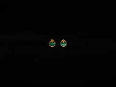 Round Malachite Earring
