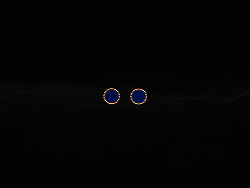 Round Lapis Lazuli Earring